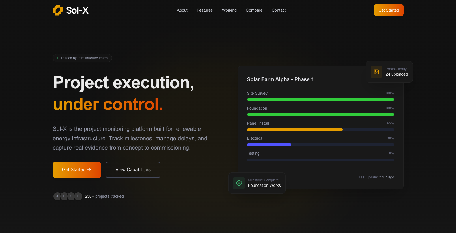 Sol-X website preview